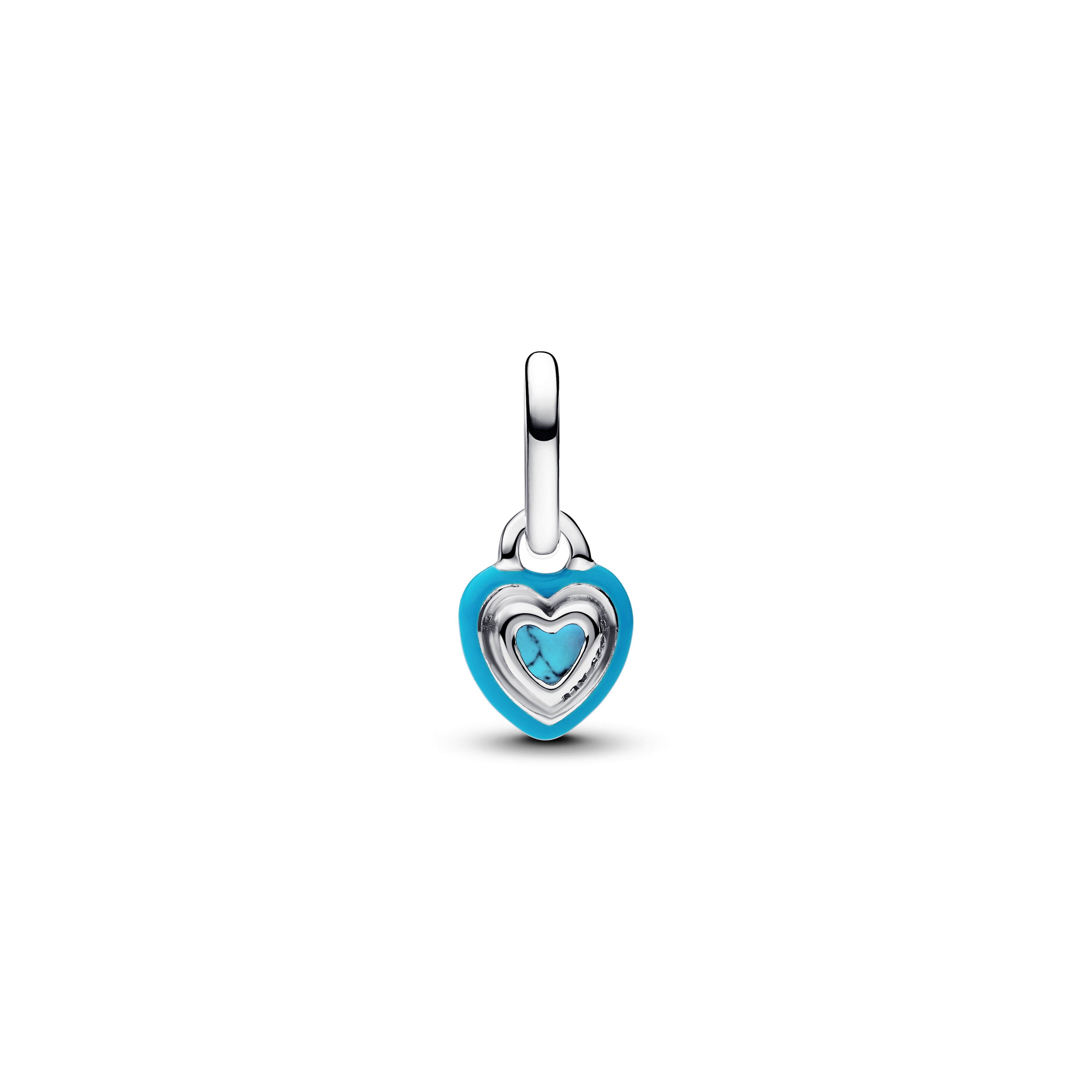 Turquoise-colored Heart Mini Dangle Charm