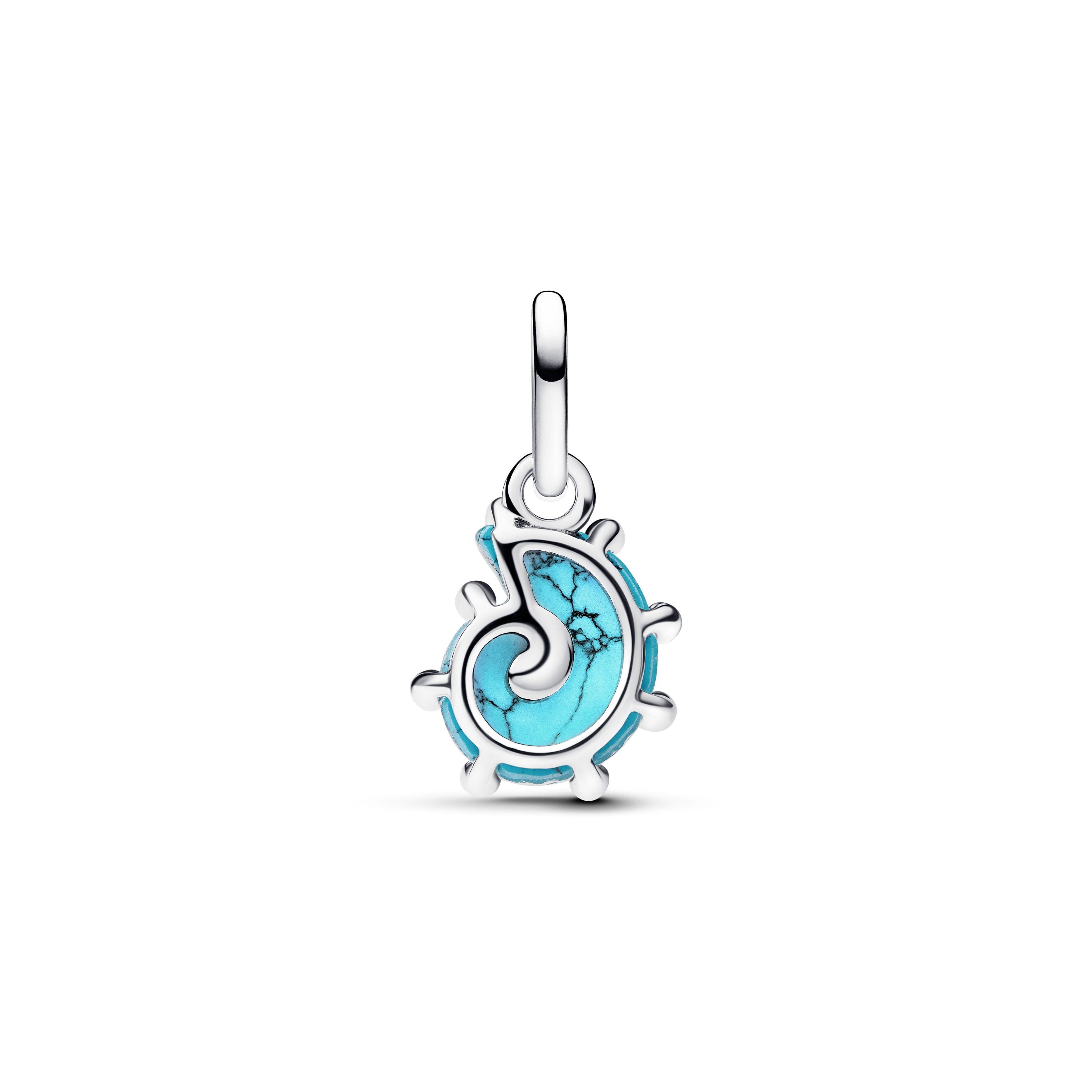 Blue Murano Glass Sea Snail Dangle Charm