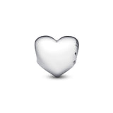 Engravable Pink Stone Heart Charm