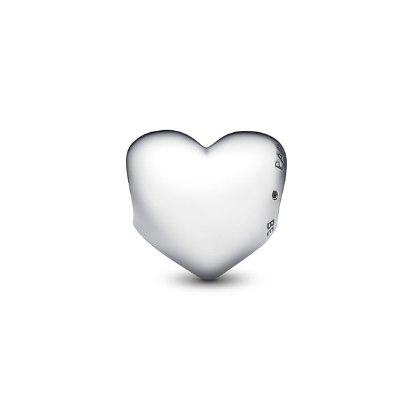 Engravable Pink Stone Heart Charm