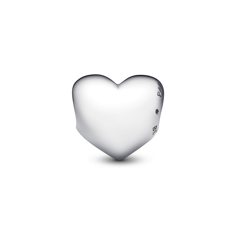 Engravable Pink Stone Heart Charm
