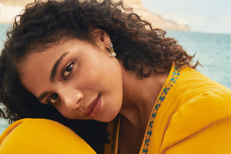 Pandora Moments Small Charm Hoop Earrings