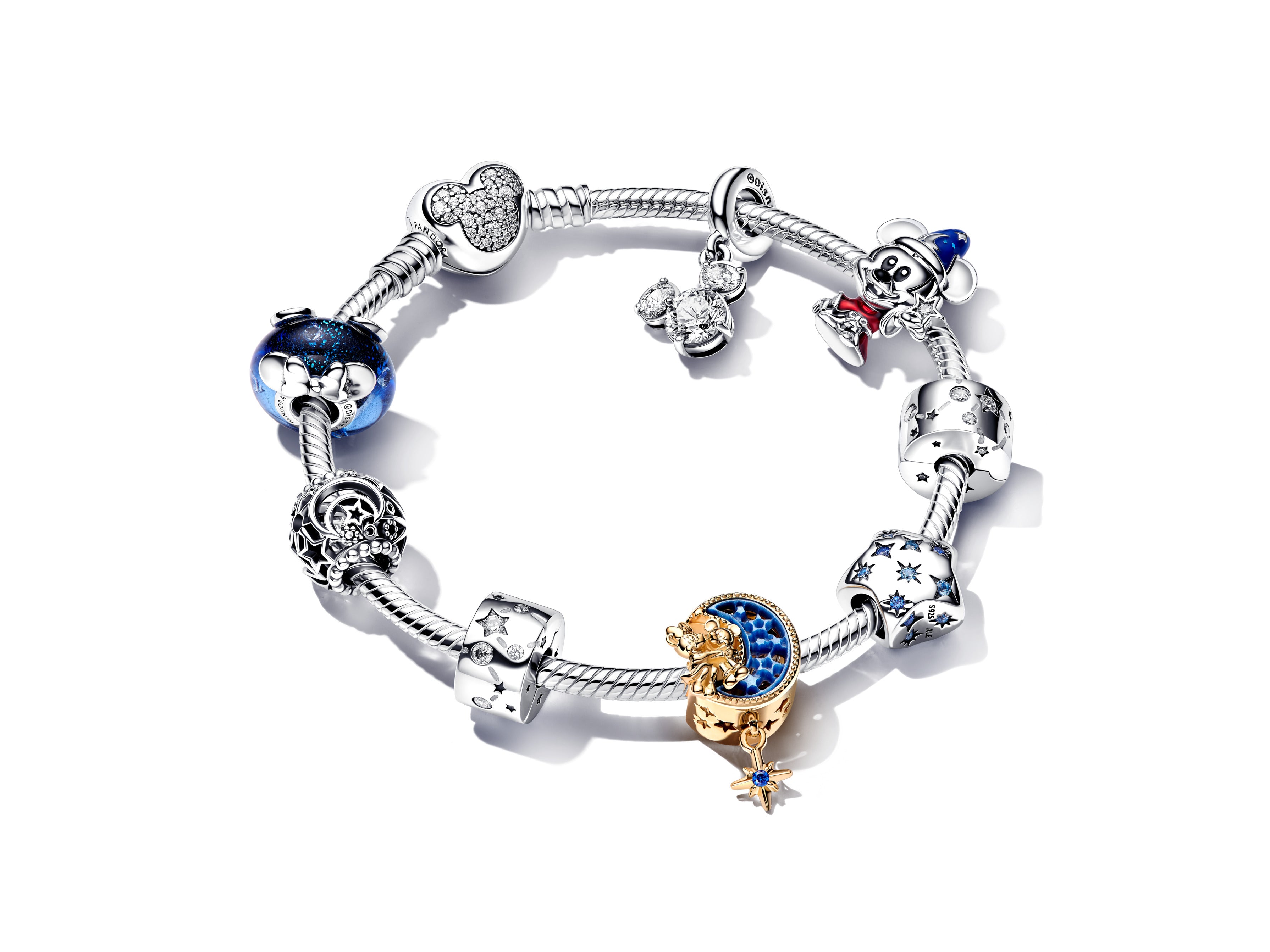 Disney Mickey Mouse Sparkling Head Silhouette Dangle Charm