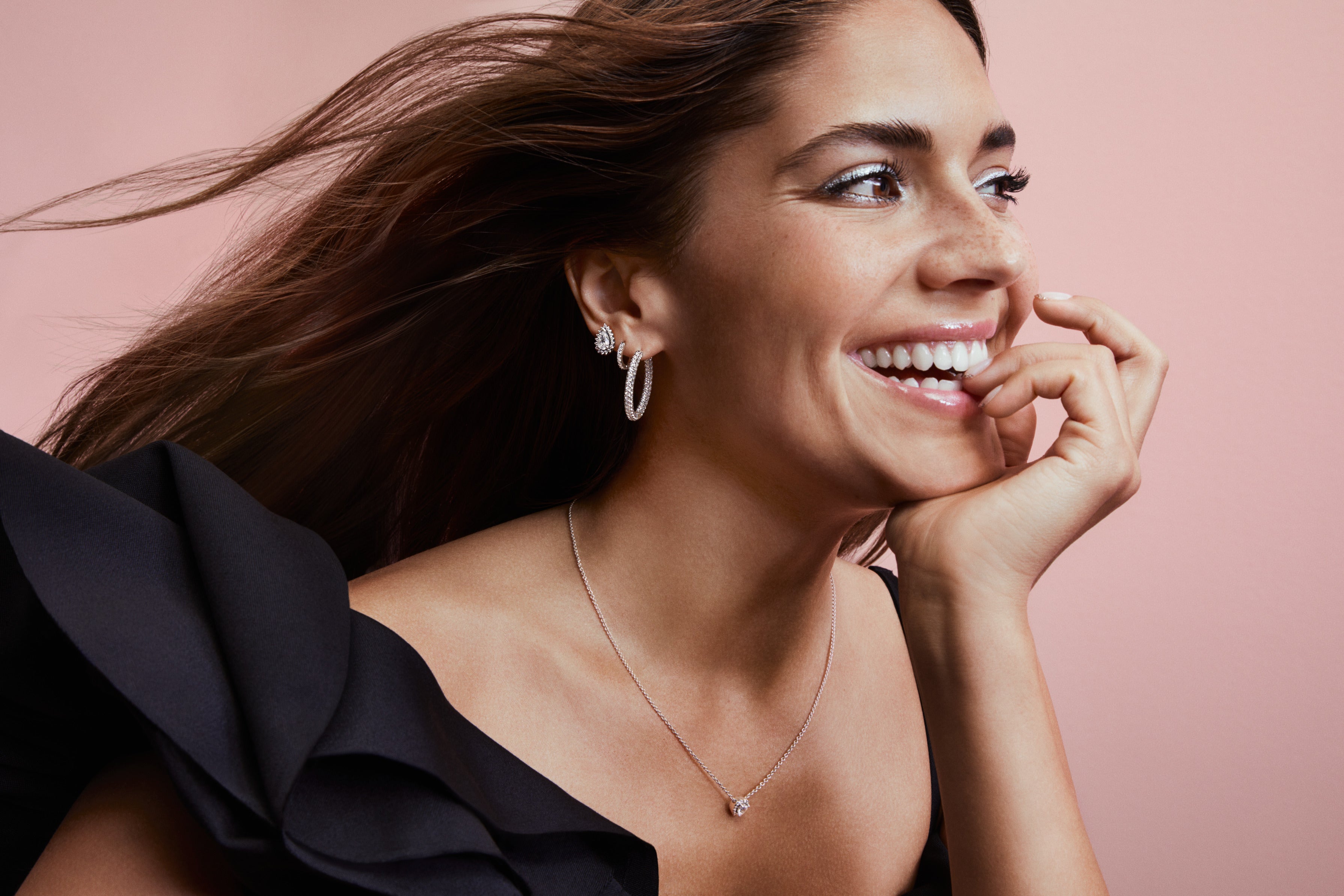 Sparkling Pear Halo Stud Earrings