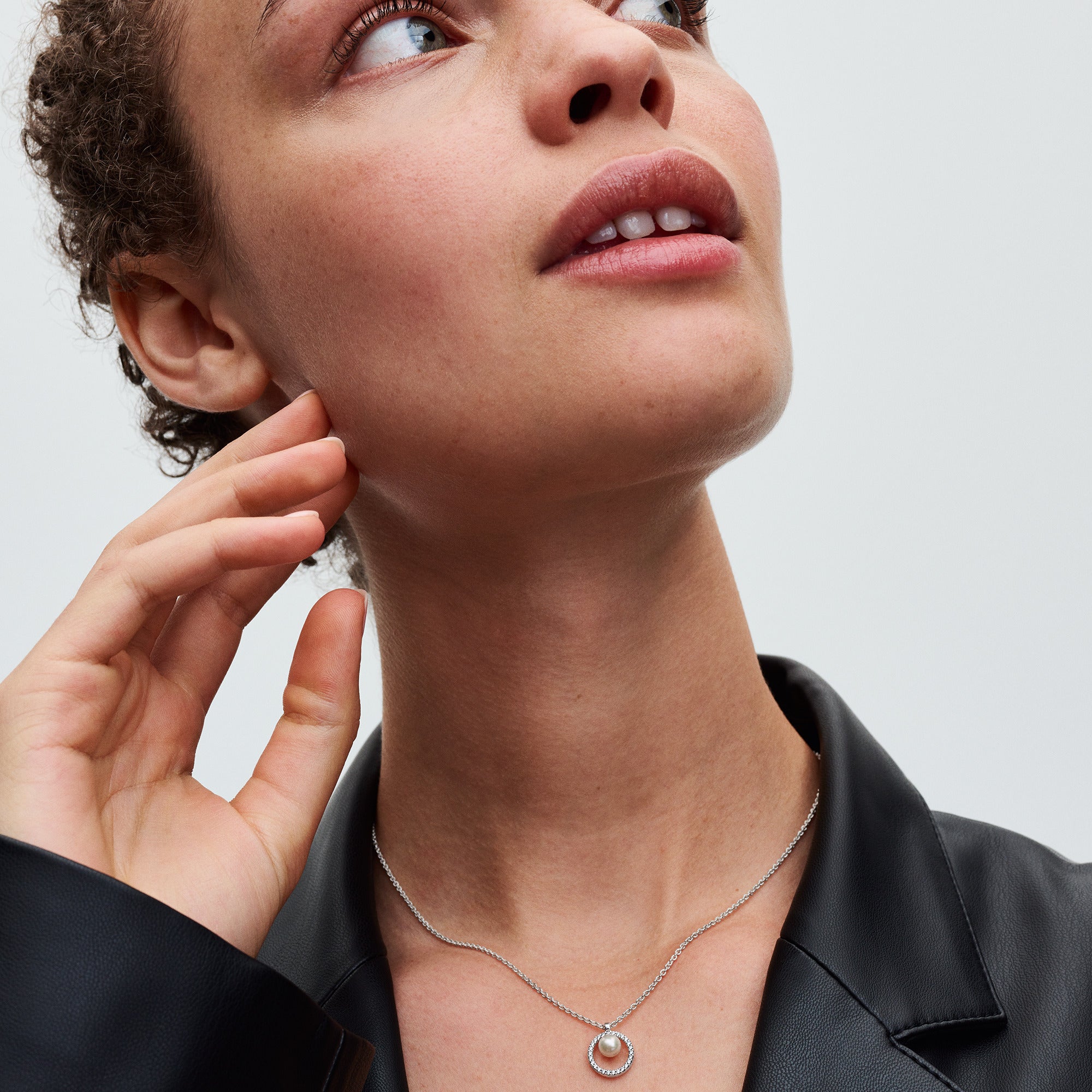 Treated Freshwater Cultured Pearl & Pavé Collier Necklace