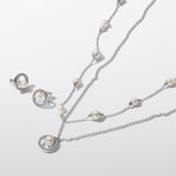 Treated Freshwater Cultured Pearl & Pavé Halo Stud Earrings
