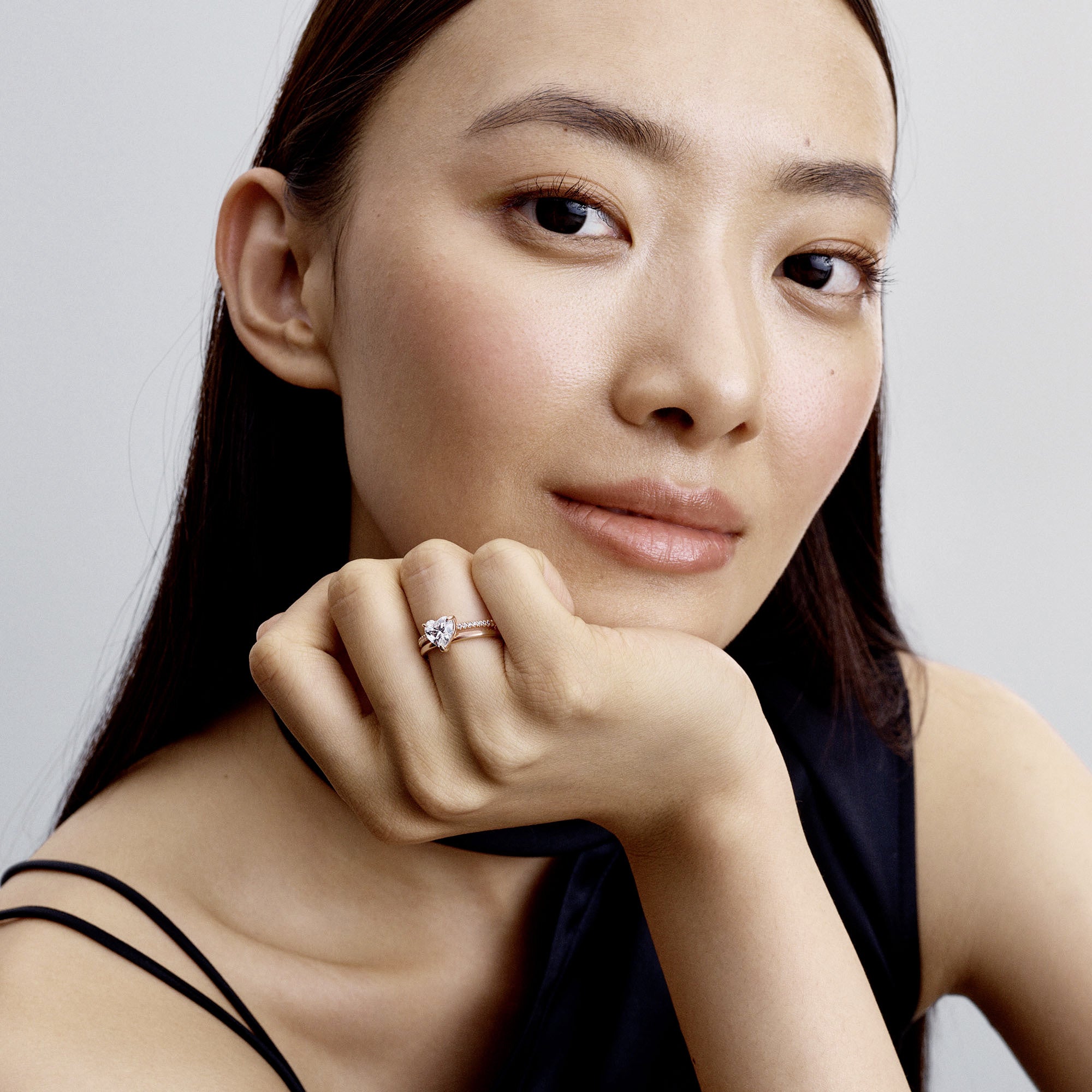 Double Band Heart Ring