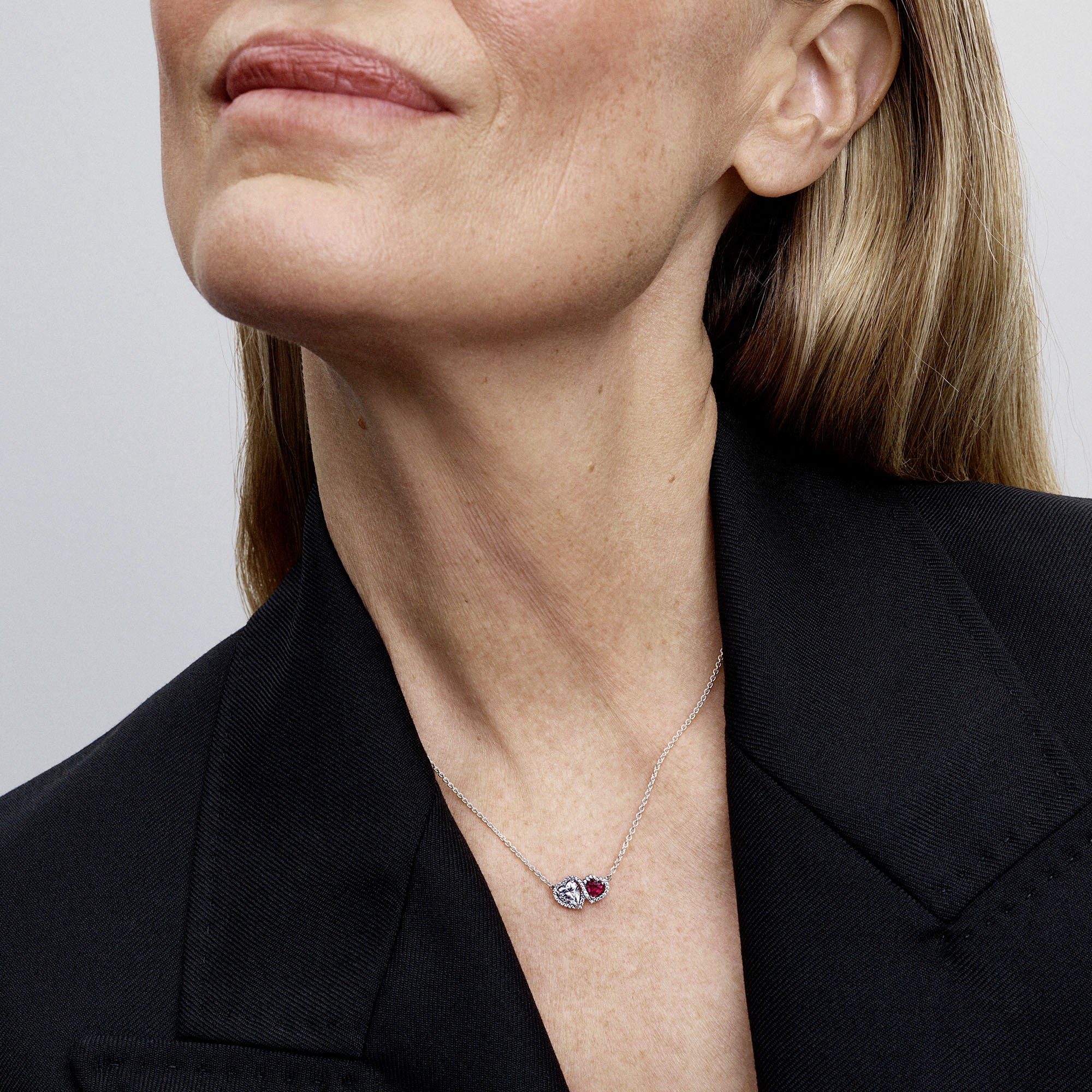 Halo Hearts Pendant Necklace