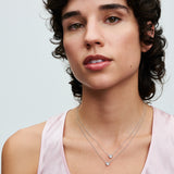 Everlasting Love Heart Shape Pendant Detachable Short Necklace