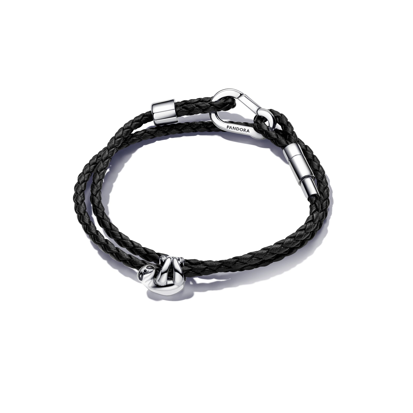 Pandora Moments Brown Braided Double Leather Bracelet Pandora Shop Lebanon