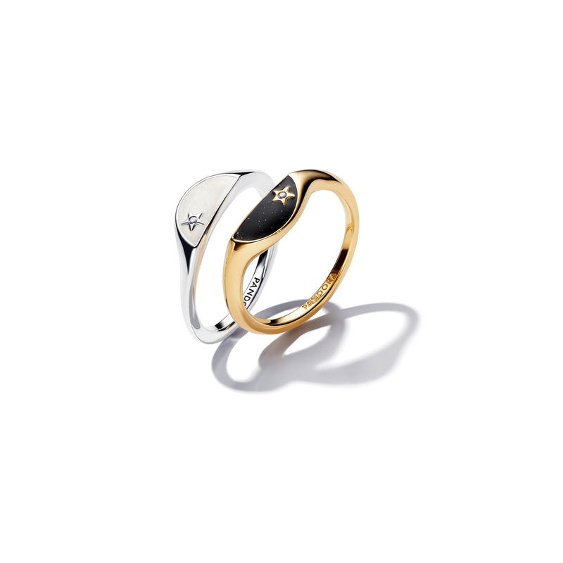 Pandora ME Halved Enamel Signet Ring