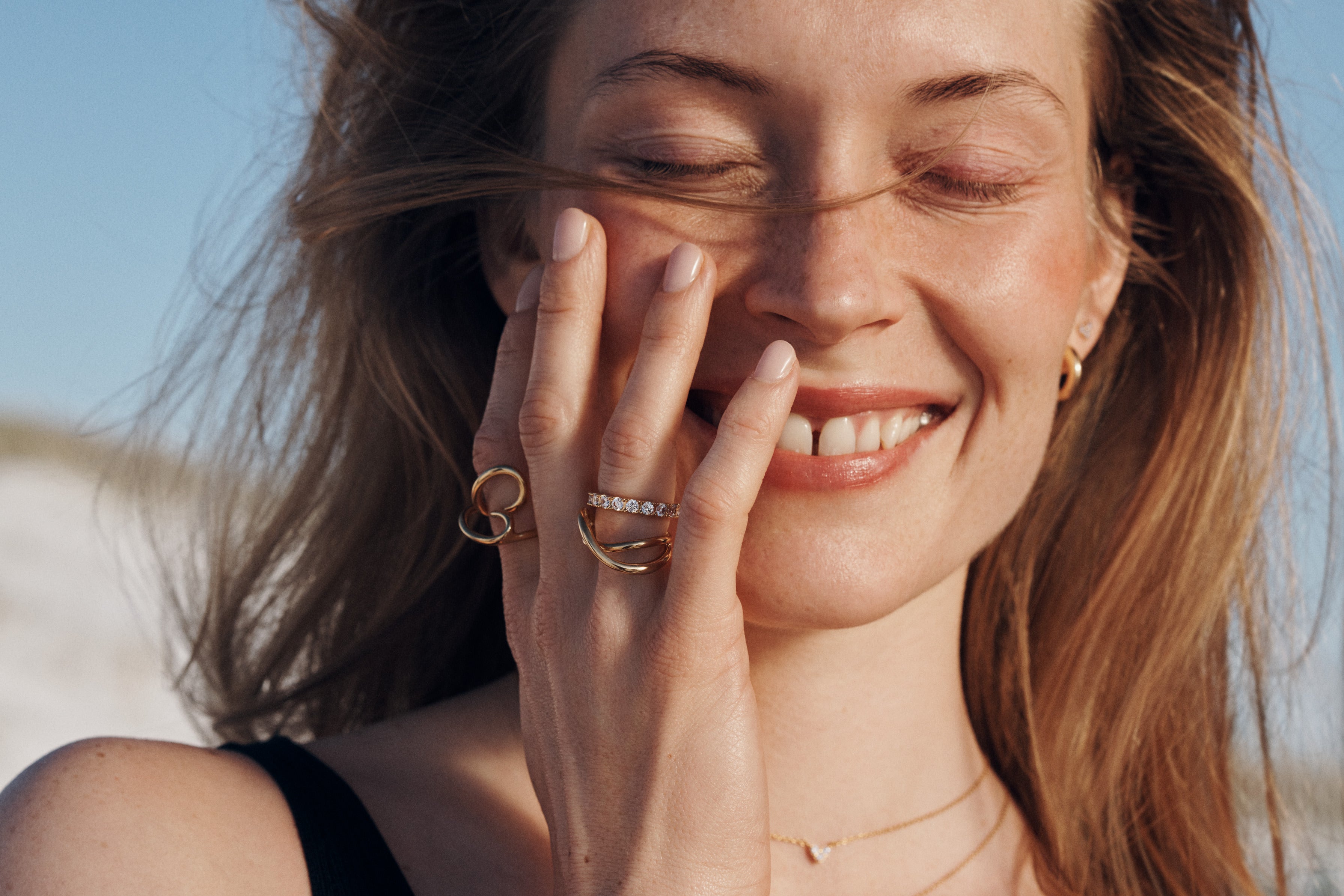 Round Open Hoop Earrings