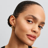 Organically Shaped Heart Hoop Earrings