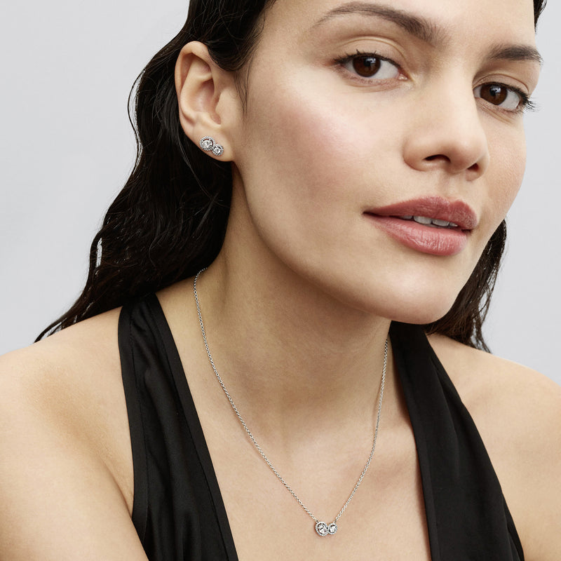 Embracing Halo Stud Earrings