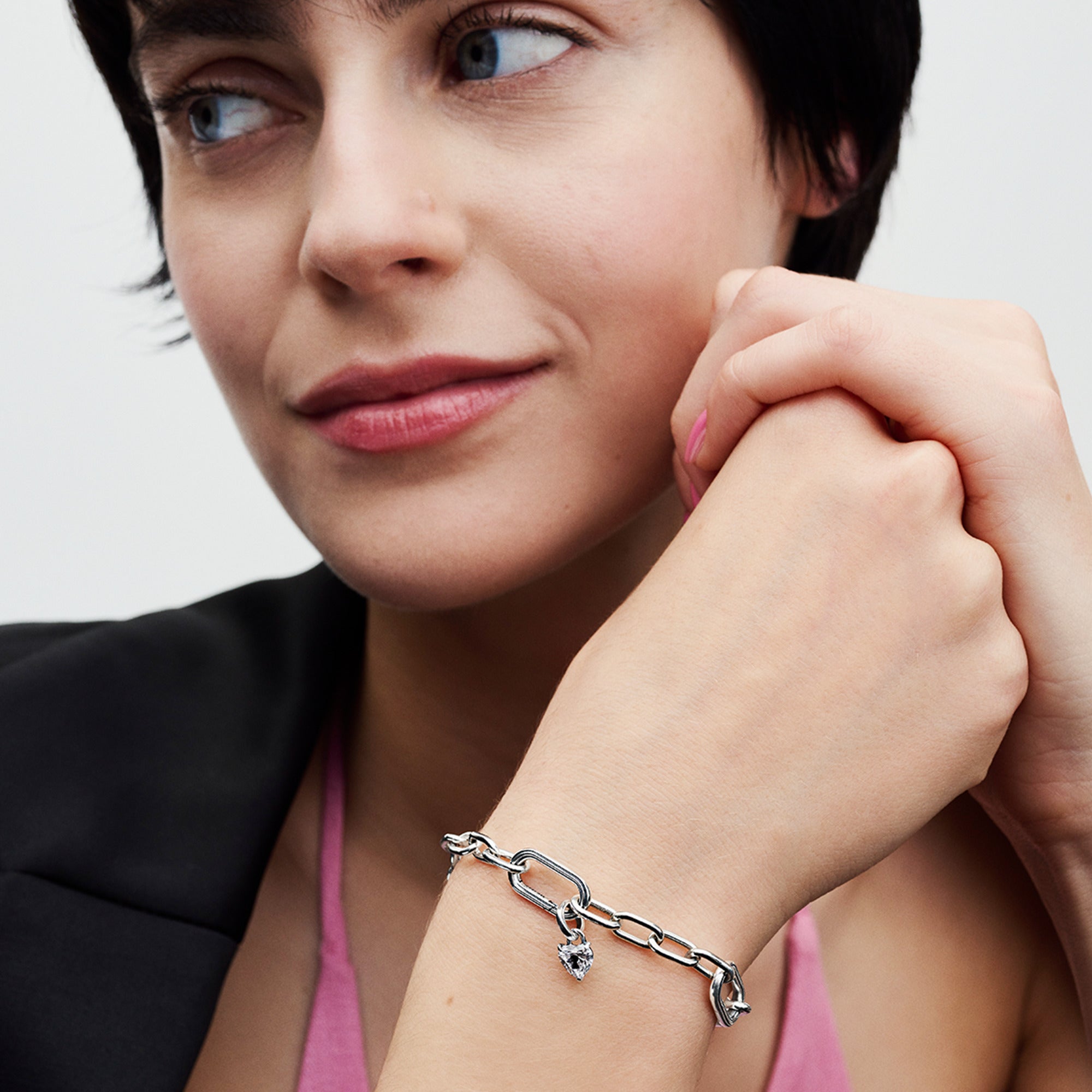 Pandora ME Keyhole Heart Mini Dangle Charm