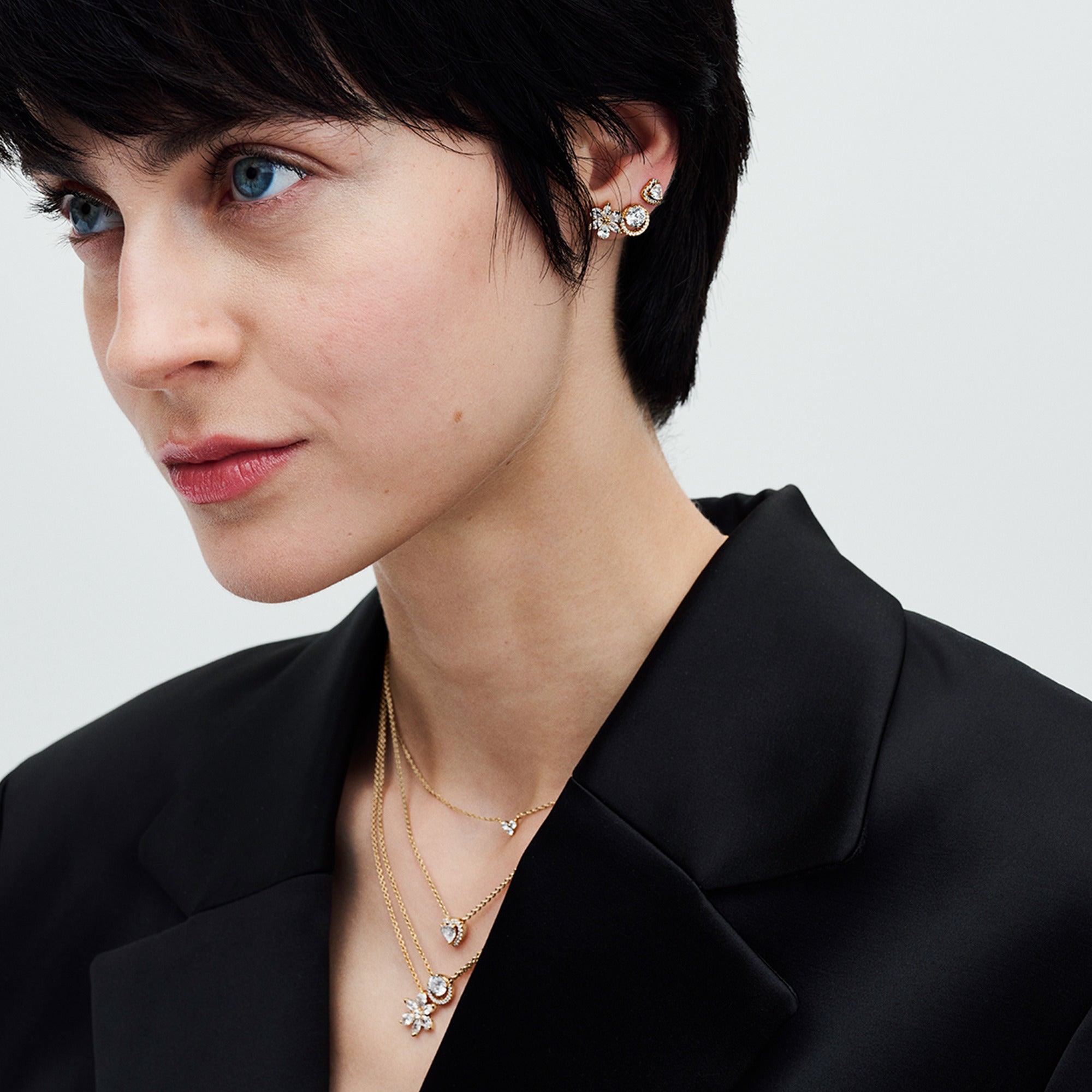 Sparkling Heart Collier Necklace