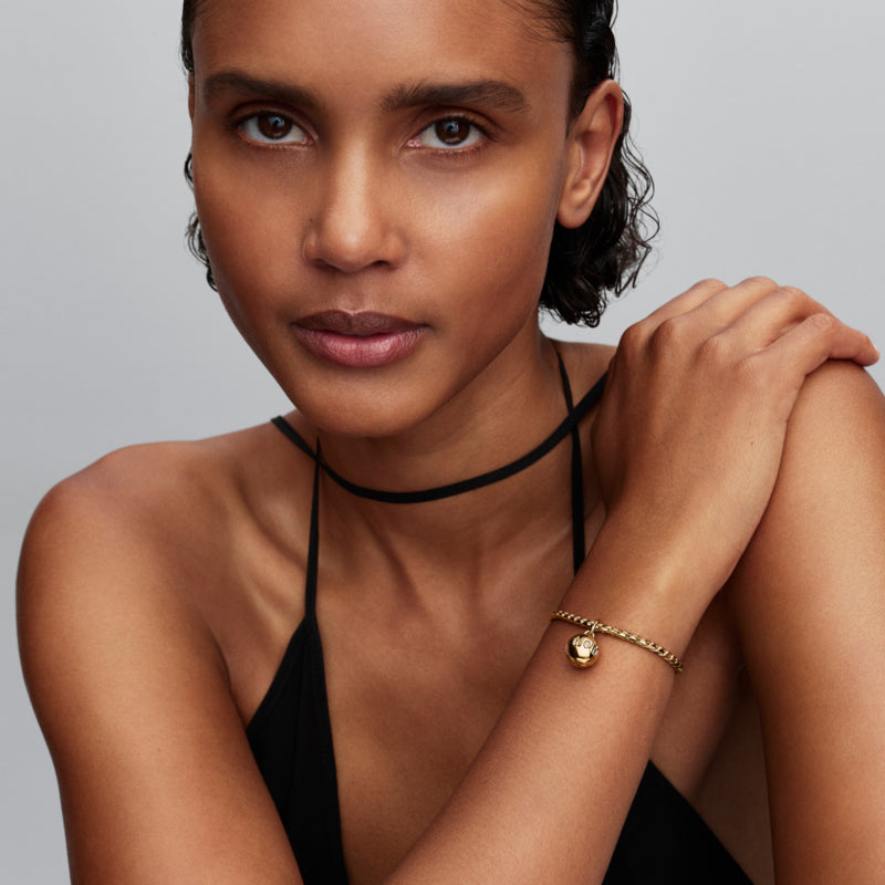 Openable MOM Ball 14k gold-plated Dangle