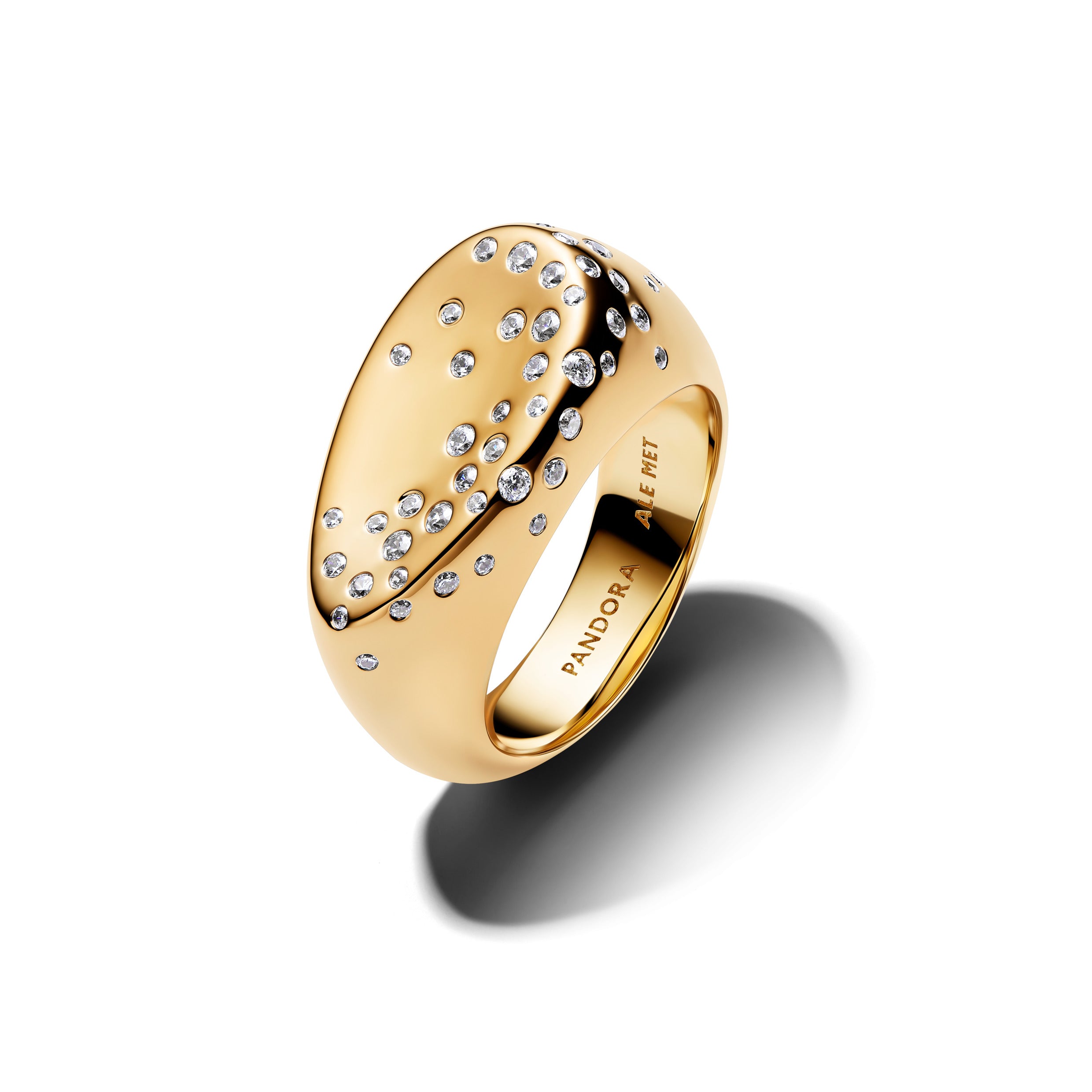 Signet Oval Dome Ring with Stone