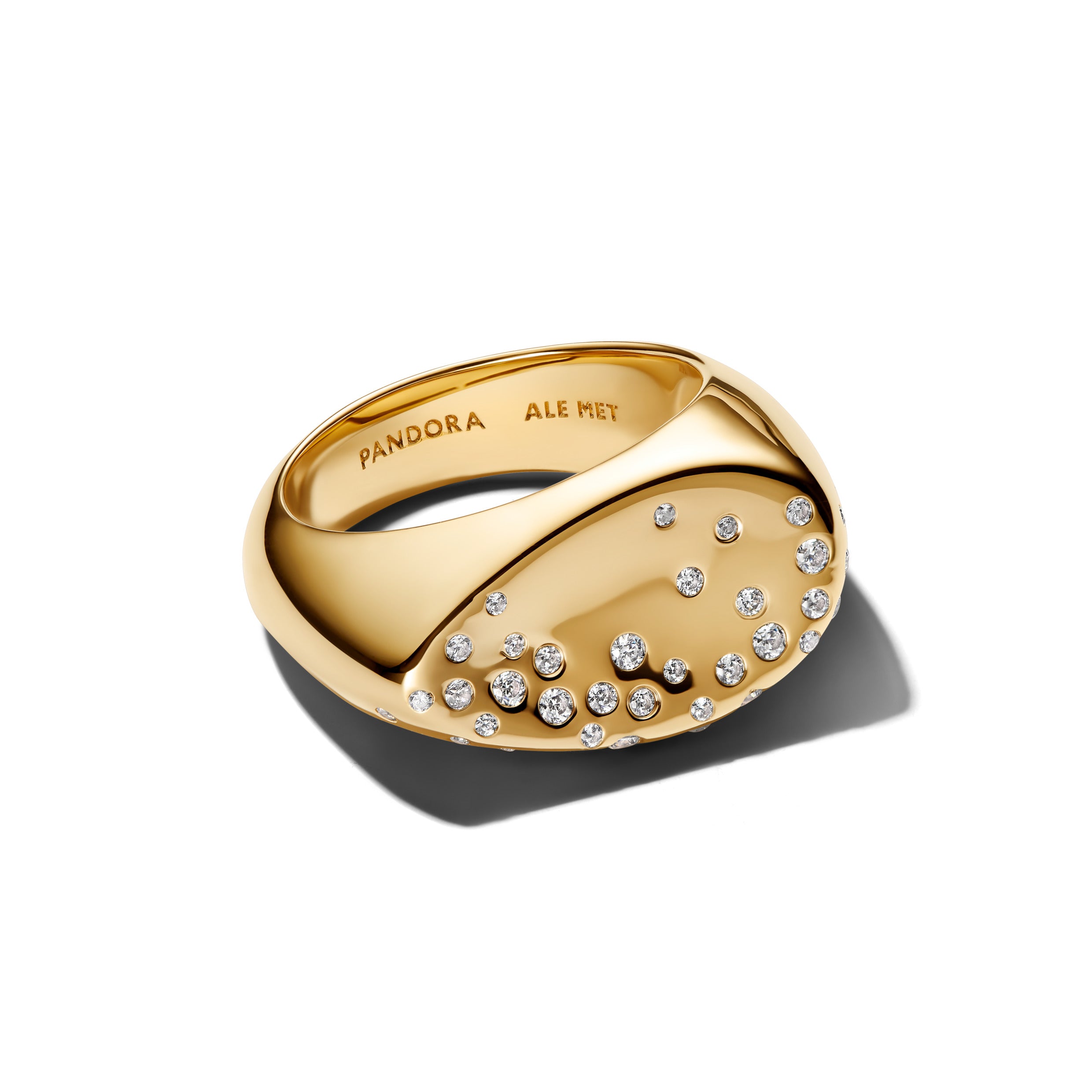 Signet Oval Dome Ring with Stone