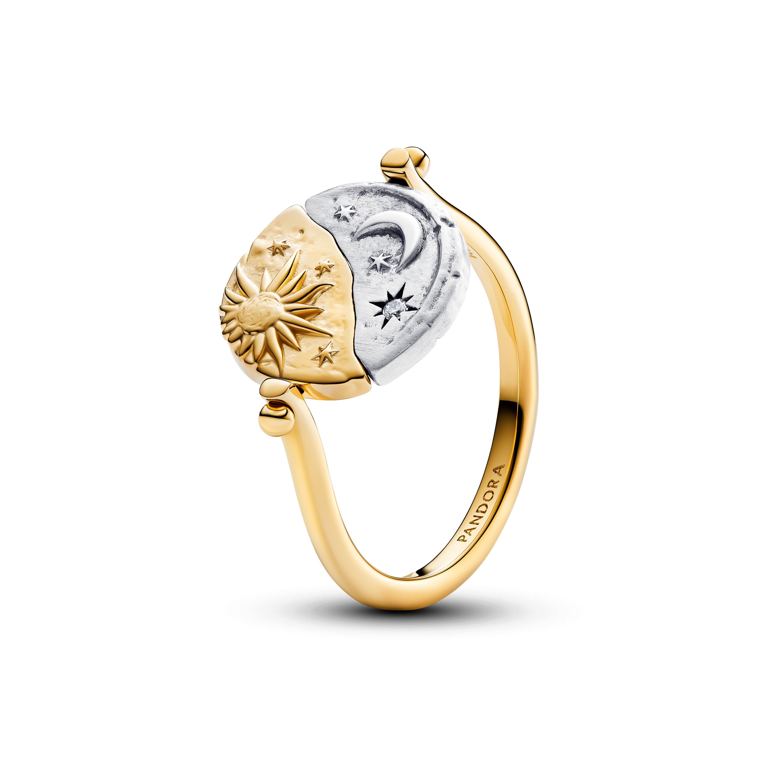 Sun and Moon Spinnable Ring