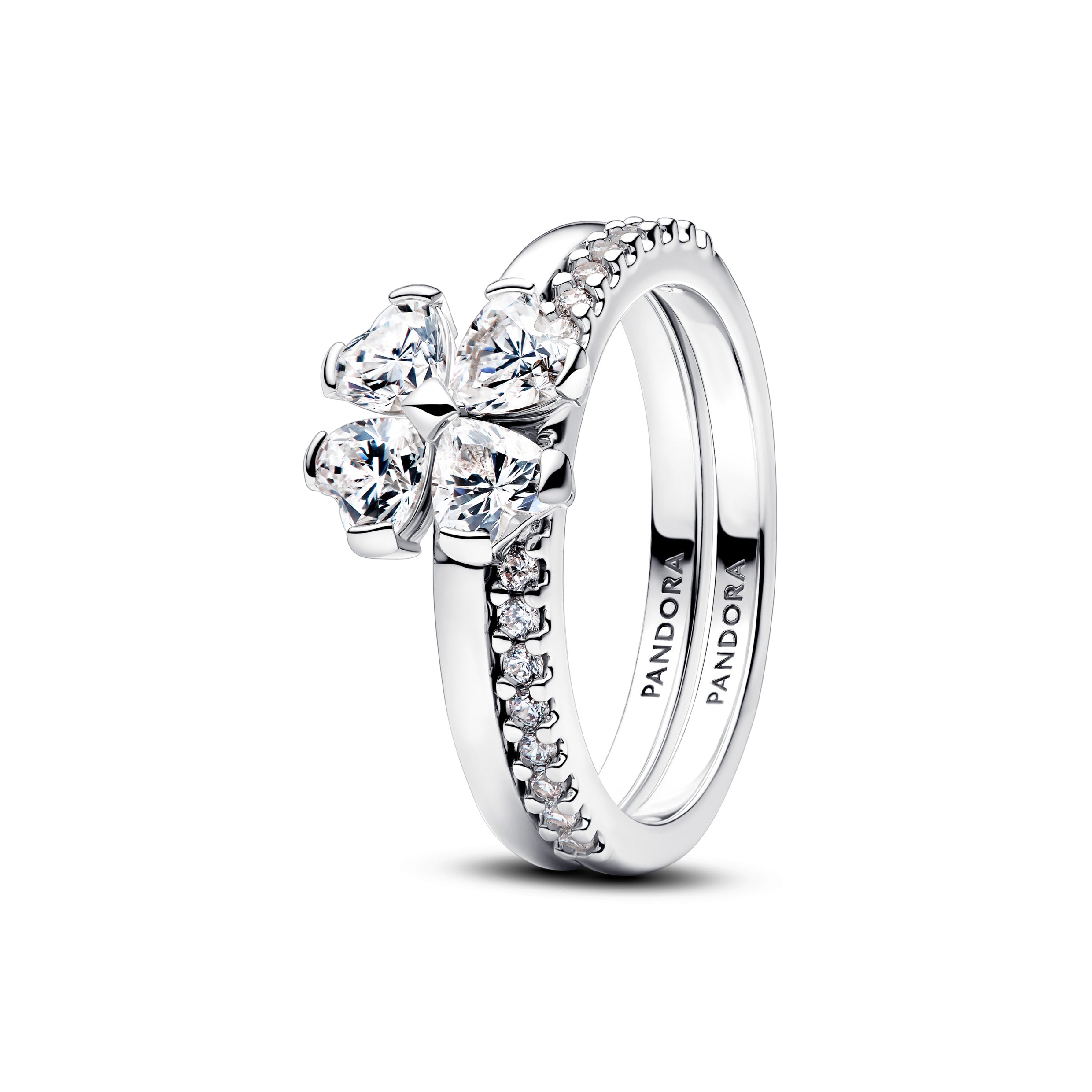 Clover Silver Splittable Ring