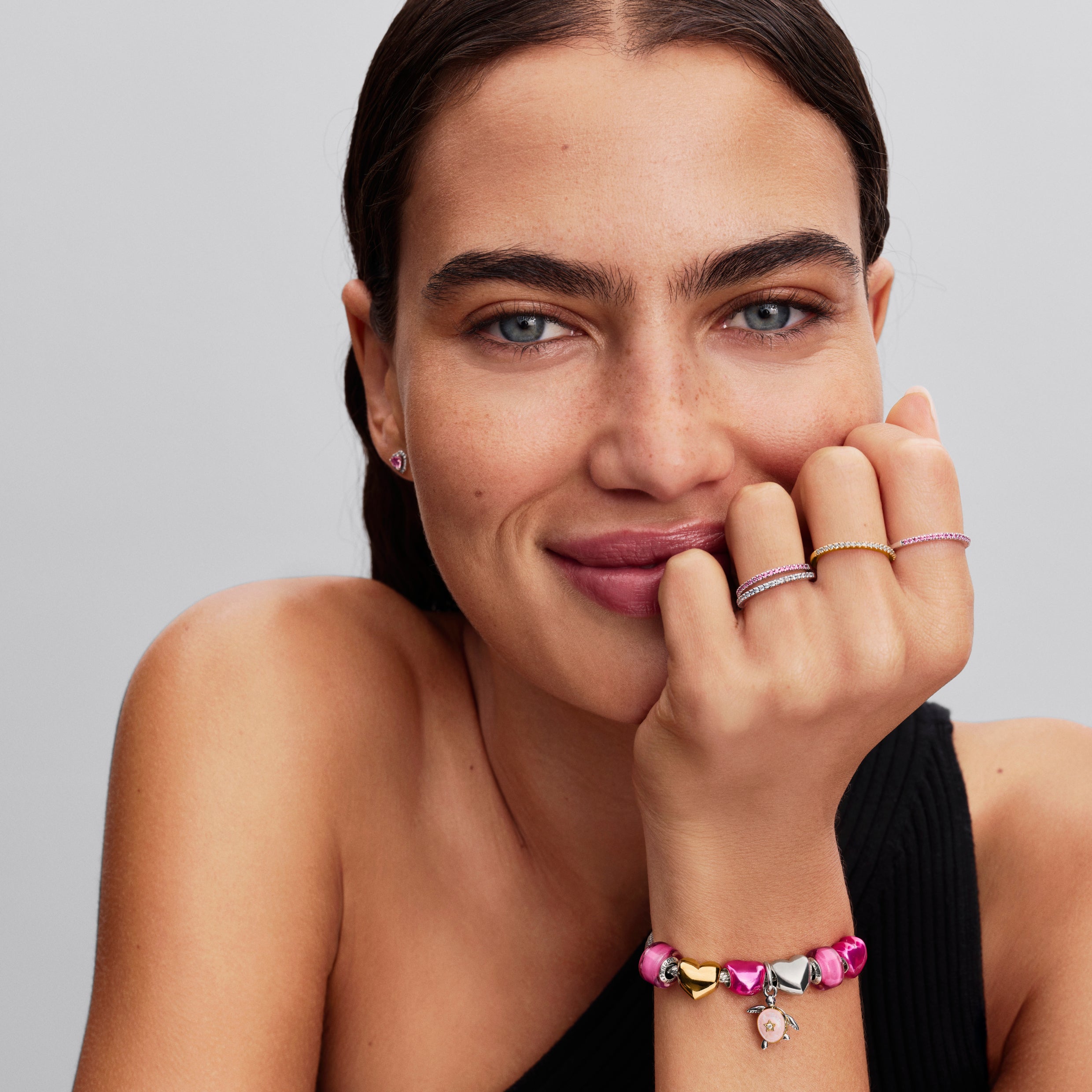 2026 Pink Sea Turtle Lab-grown Diamond Dangle Charm