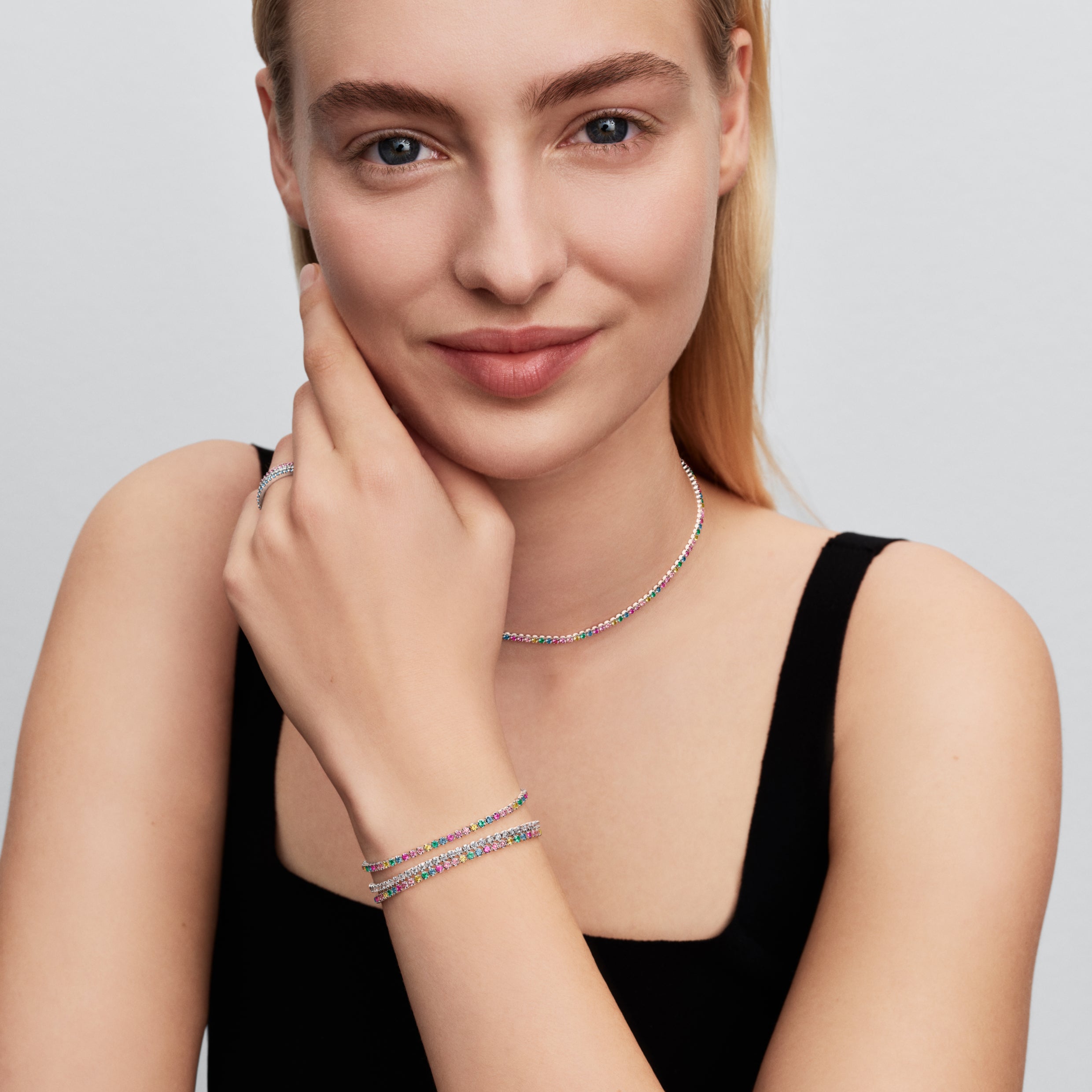 Rainbow Tennis Bracelet