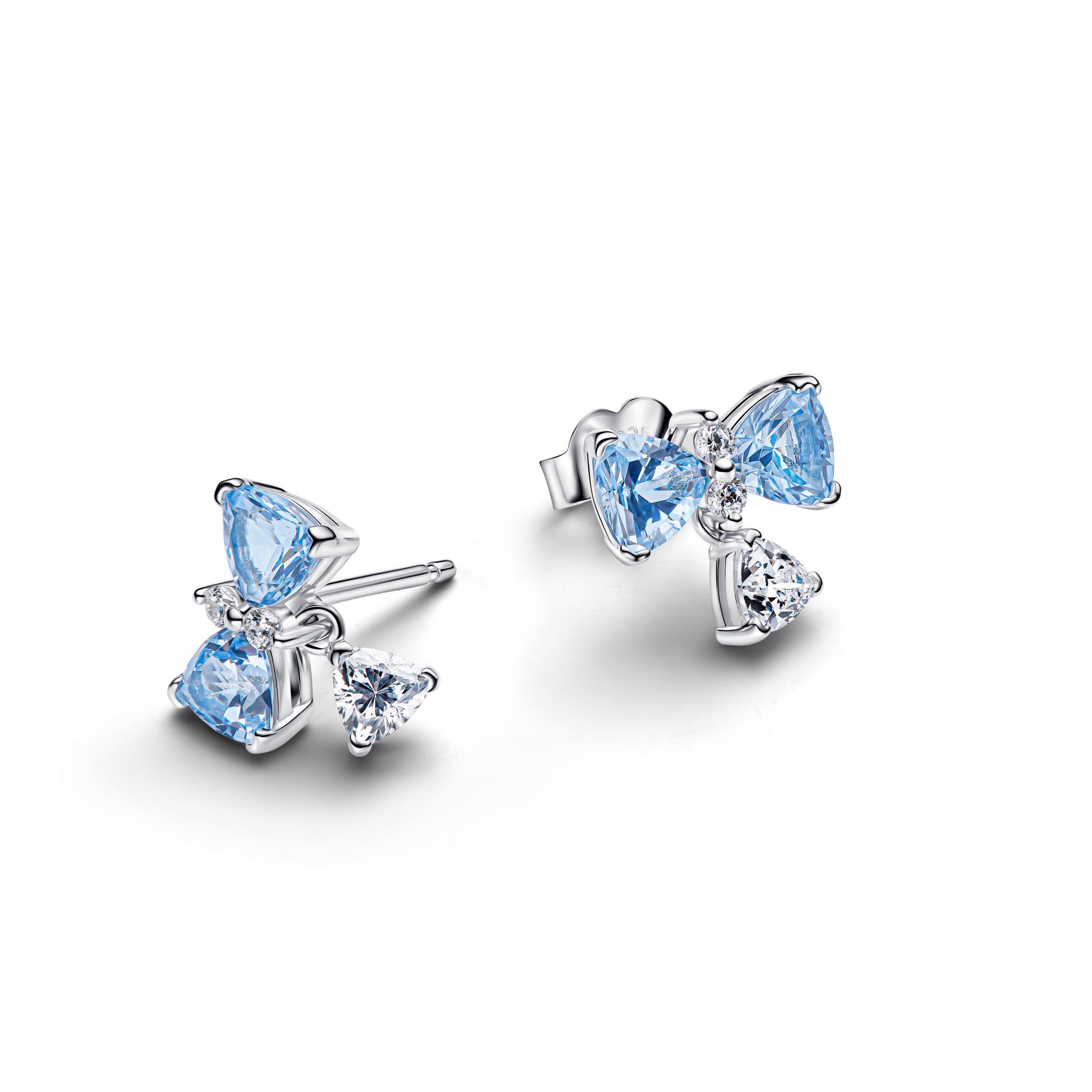 Bridgerton Blue Bow Stud Earrings