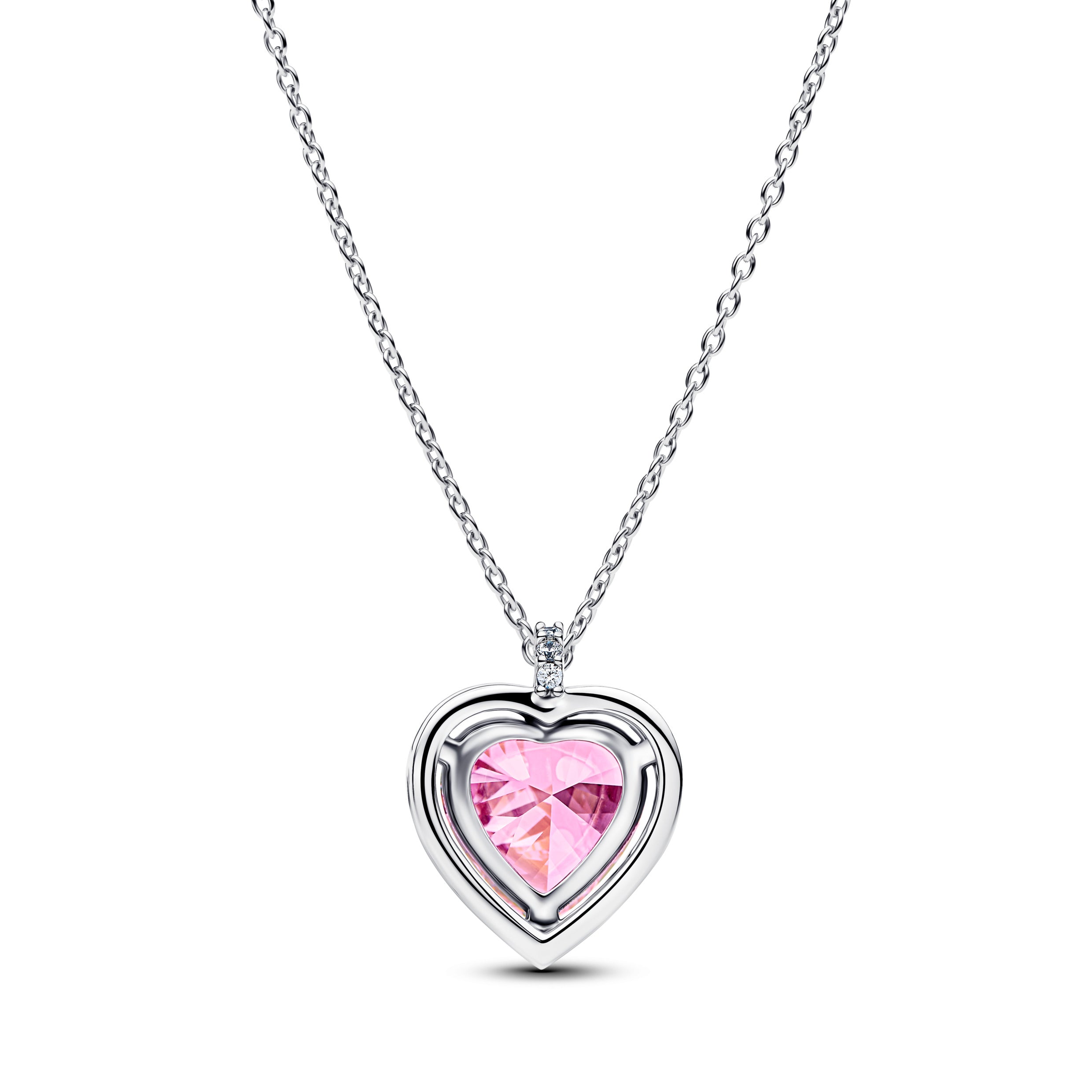 Pink Halo Heart Collier Necklace