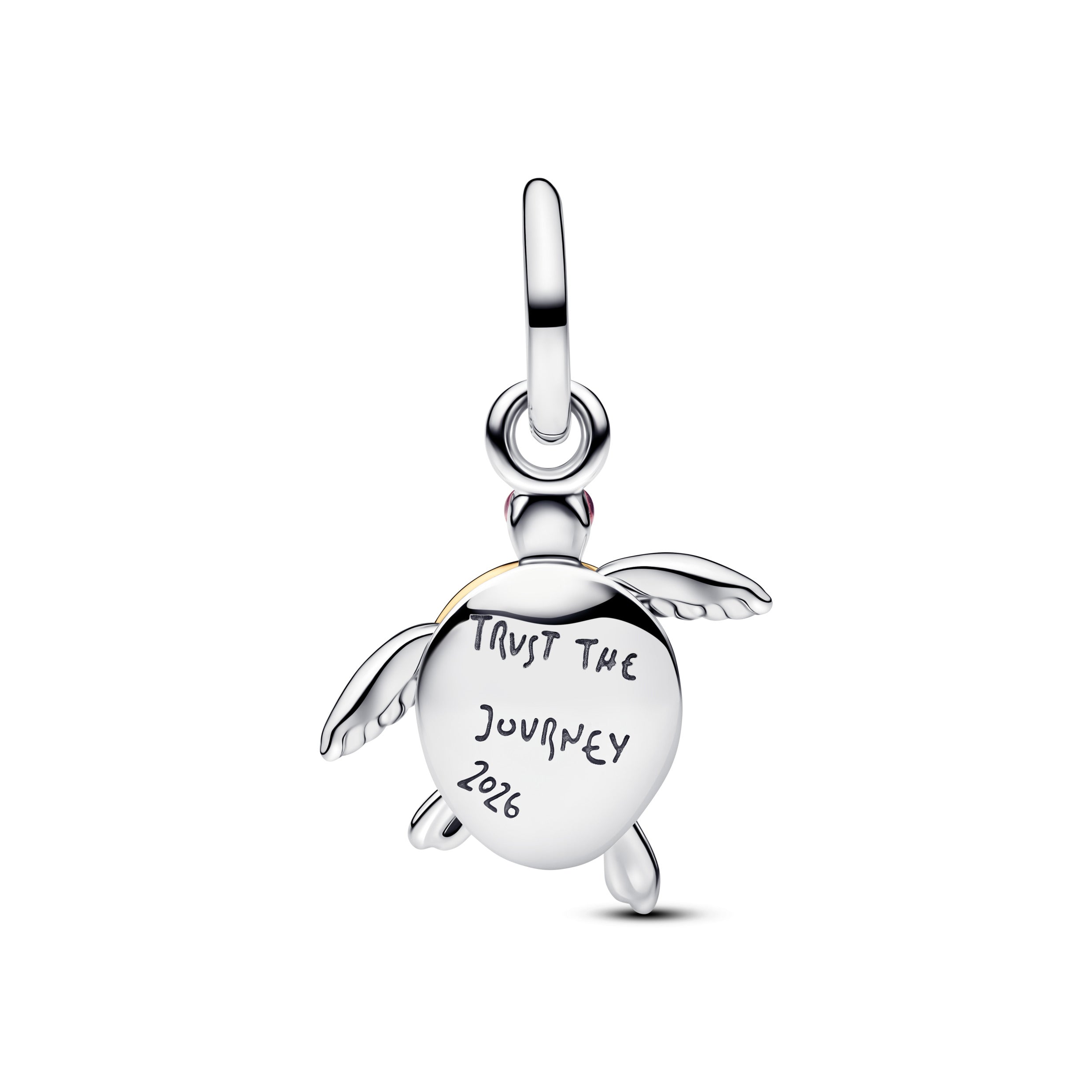 2026 Pink Sea Turtle Lab-grown Diamond Dangle Charm