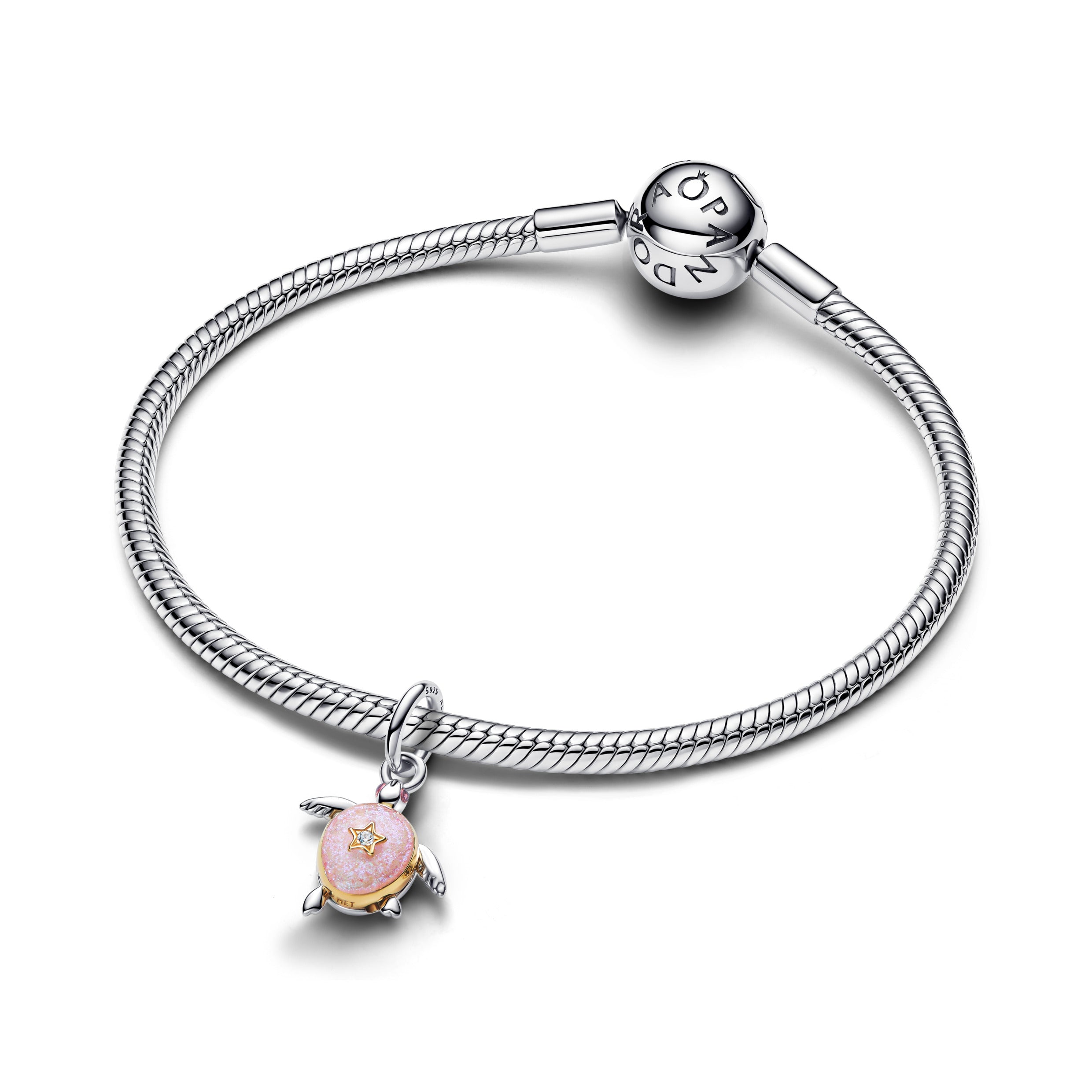 2026 Pink Sea Turtle Lab-grown Diamond Dangle Charm