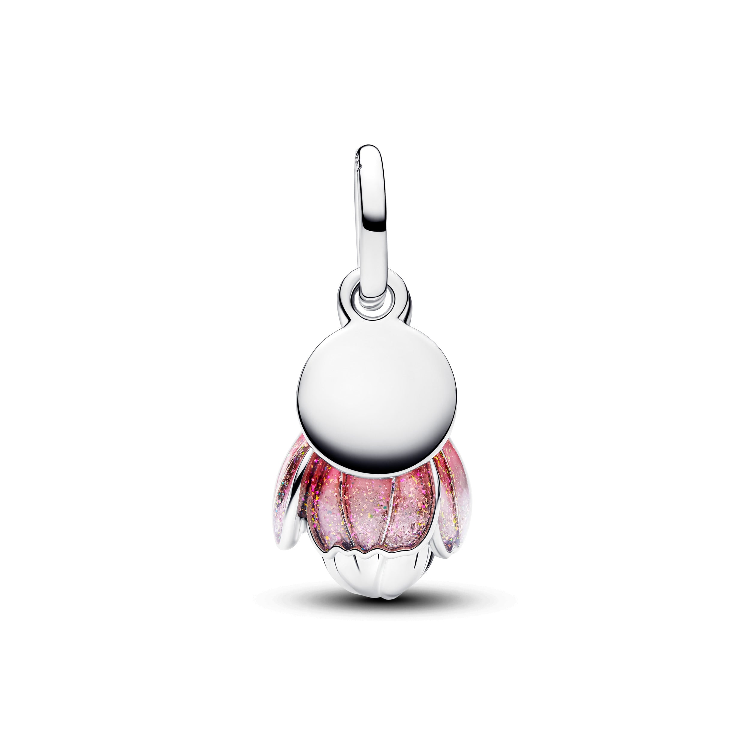 Openable Flower Silver and 14k gold-plated Dangle