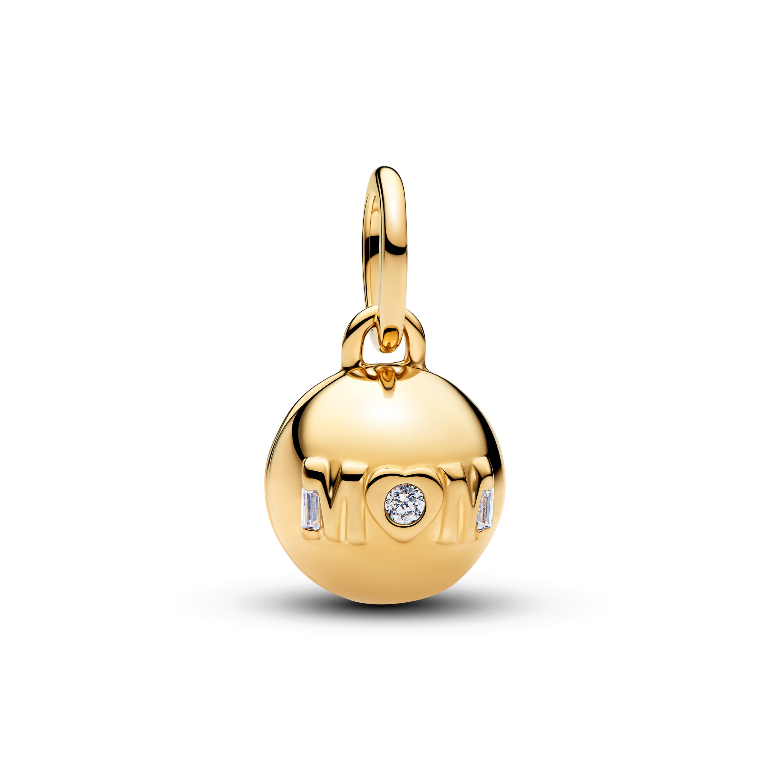Openable MOM Ball 14k gold-plated Dangle