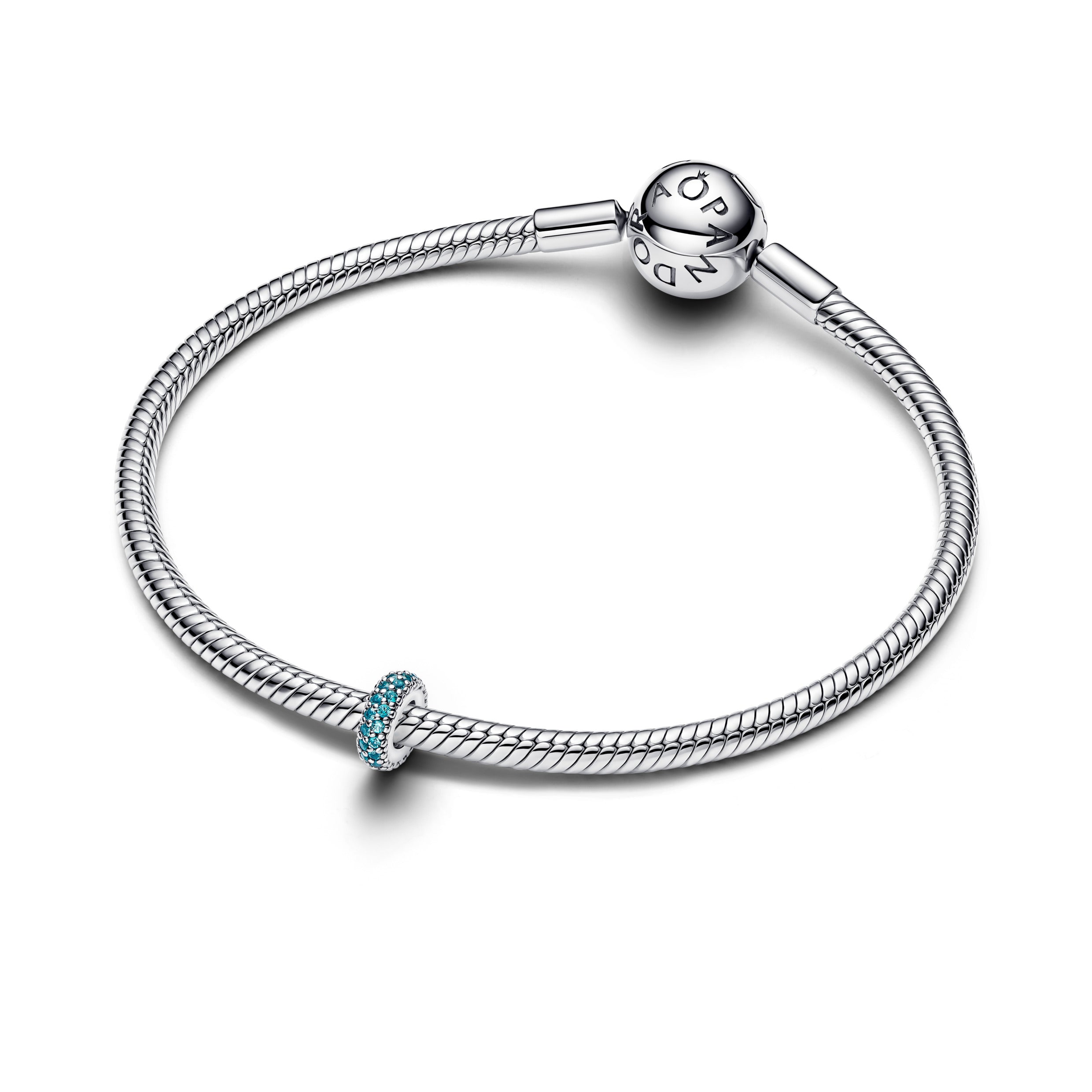 Ice Blue Stone Spacer Charm