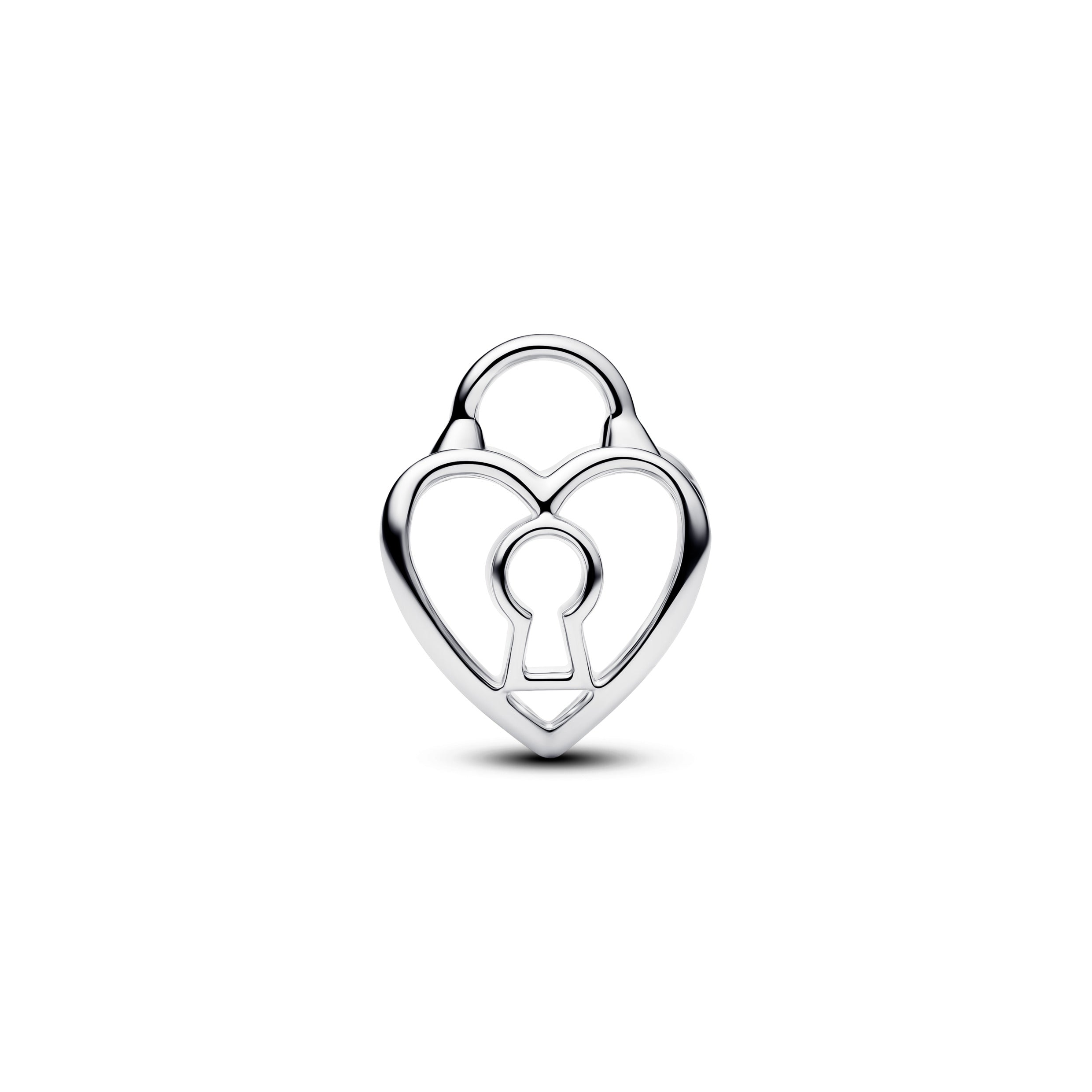 Openwork Heart Padlock Charm