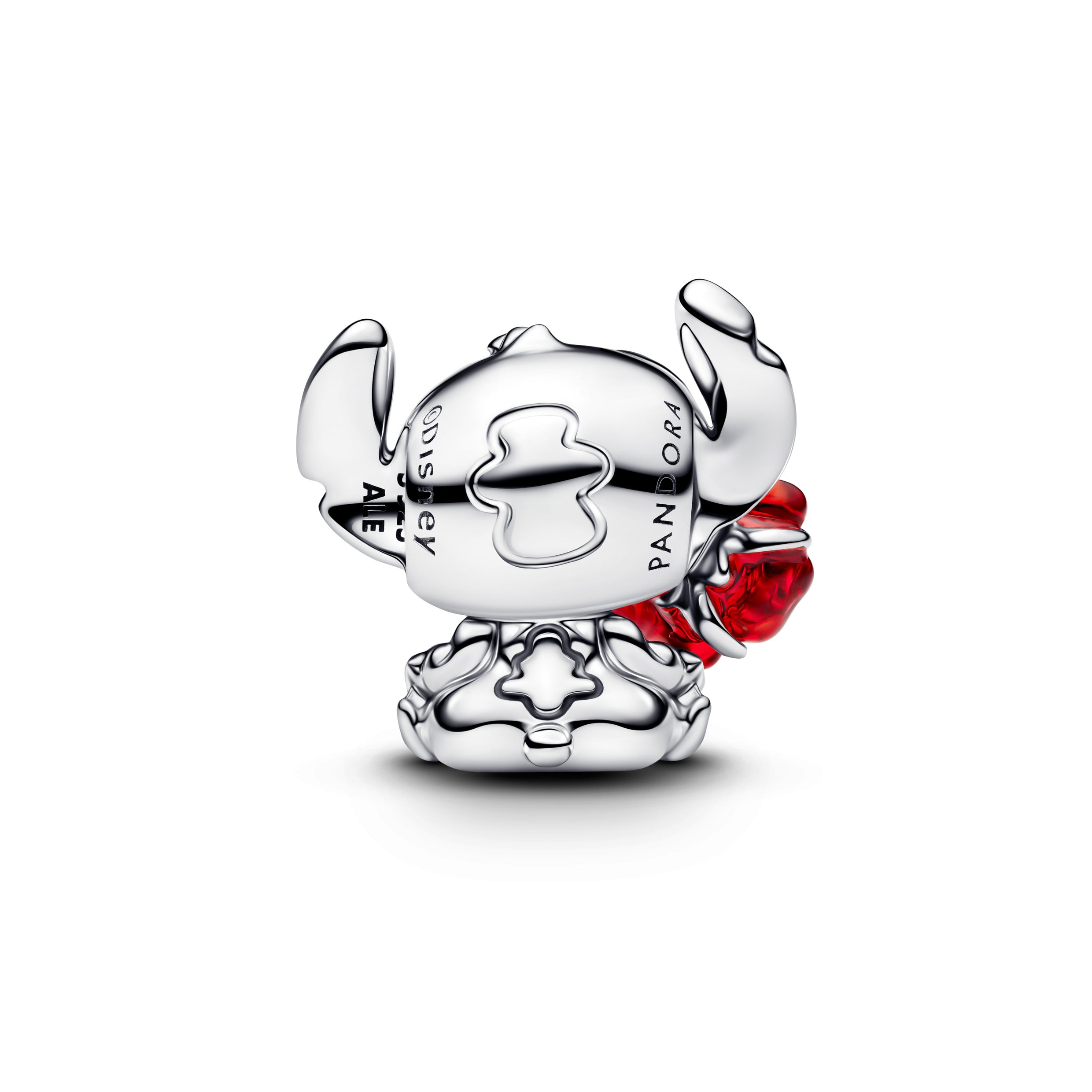 Disney Stitch Rose Murano Glass Charm