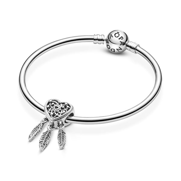 Dreamcatcher sterling silver heart charm
