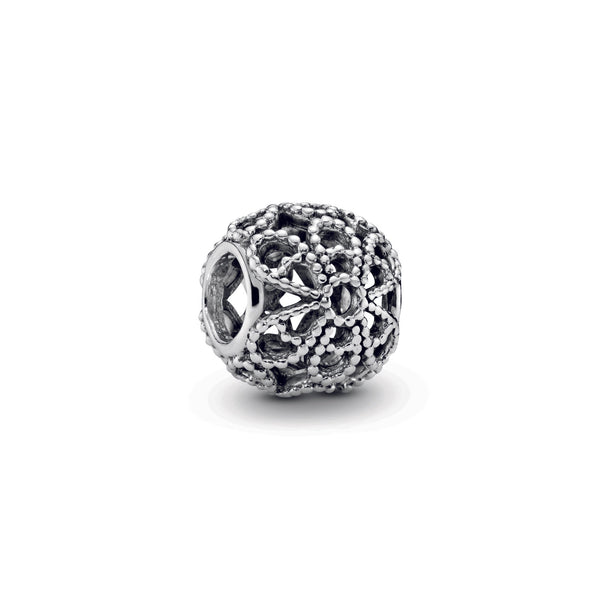 Openwork Roses Silver Charm