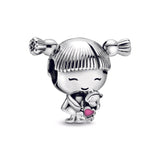 Girl Silver Charm