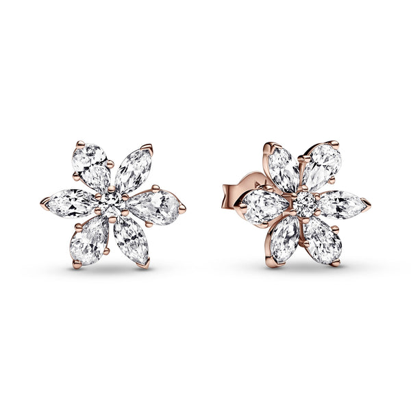 Herbarium Cluster Rose Gold Plated Stud Earrings Pandora Shop