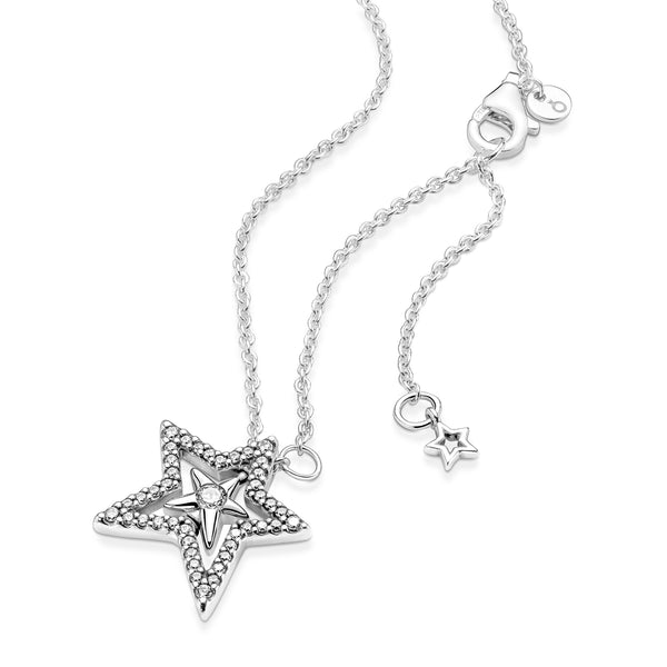 Spinning Star Sterling Silver Collier