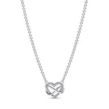 Sparkling Infinity Heart Collier Necklace