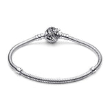 Disney Tinkerbell Snake Chain Silver Bracelet