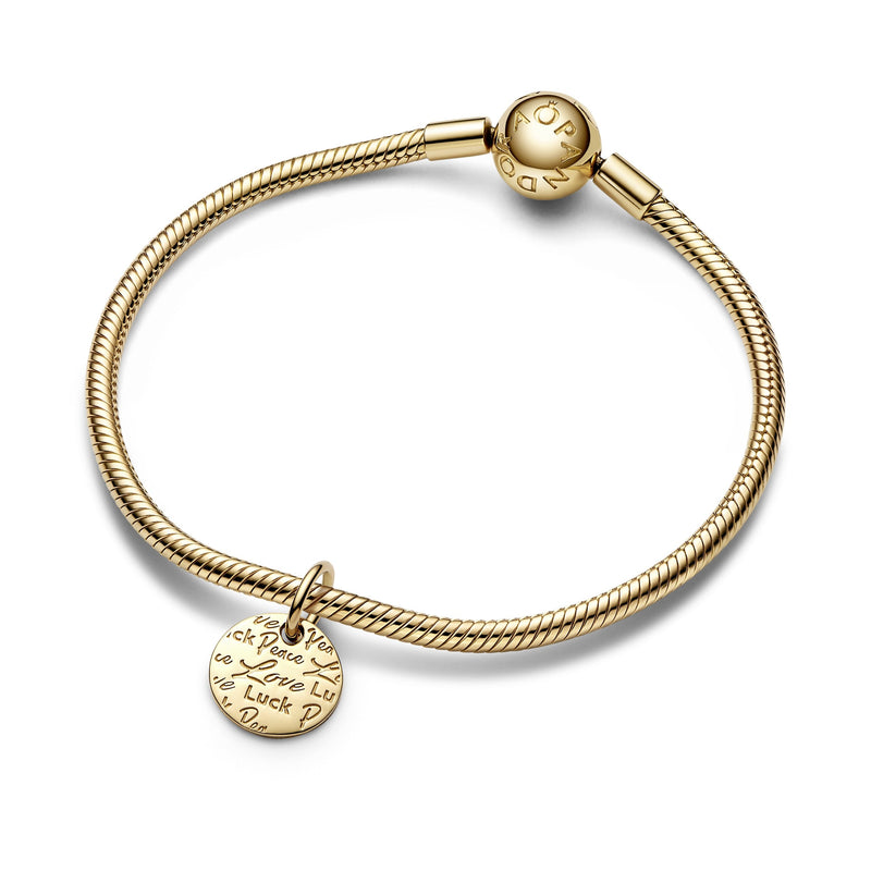 Peace, Love And Luck Gold Dangle