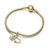Clover, Wishbone And Horseshoe Gold Dangle