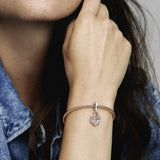 Heart Padlock Double Dangle