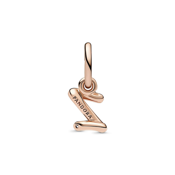 Letter Z 14K Rose Gold-Plated Dangle