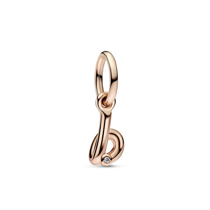 Letter B 14K Rose Gold-Plated Dangle