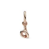 Letter B 14K Rose Gold-Plated Dangle