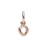 Letter O 14K Rose Gold-Plated Dangle